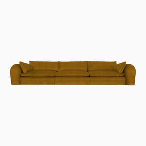 Modern Comfy Sofa in Saffron Fabric by Collector