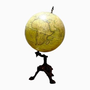 Vintage World Map Globe, 1920s