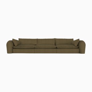 Canapé Comfy Moderne en Cuir Vert par Collector