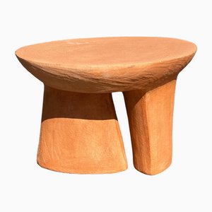 Side Table in Terracotta and Chamotte Earthenware by Kseniya Kravtsova, 2024