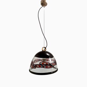 Lampada a sospensione vintage in vetro di Murano di Angelo Barovier per Barovier & Toso, anni '60