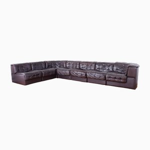 Leather Model Ds 11 Modular Sofa from de Sede, 1970s, Set of 7