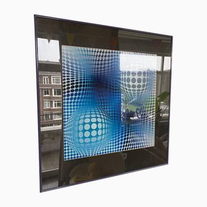 Vasarely, Op Art Composition, 1972, Photo Print, Framed