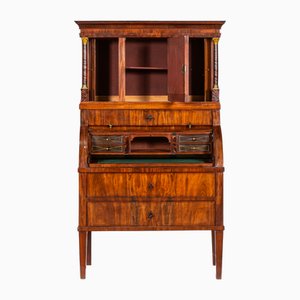 Bureau Cylindre Biedermeier en Acajou, 1810s