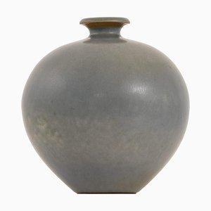 Vase en Céramique Vernie en Fourrure de Lièvre attribué à Berndt Friberg pour Gustavsberg, 1960s