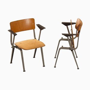Folding Chairs with Armrests from Ahrend De Cirkel, 1960s, Set of 2