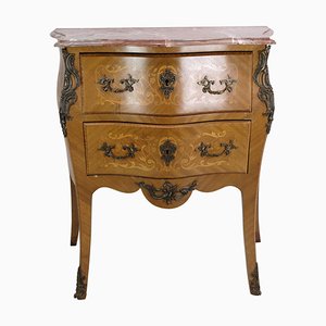 Chest of Drawers in Walnut with Marble Top, 1860s