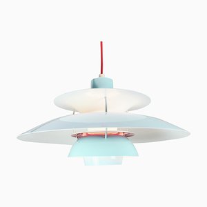 PH5 Ceiling Lamp in Baby Blue by Poul Henningsen for Louis Poulsen, 2010s