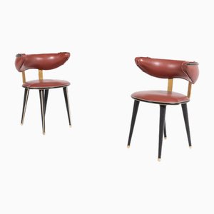 Desk Chairs from Anonima Castelli, Italy, 1960s, Set of 2