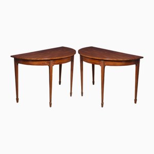 Mahogany Hall Tables, Set of 2