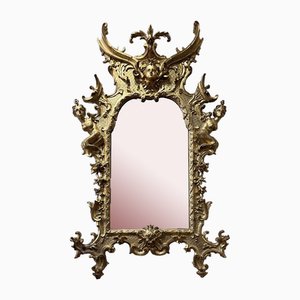 Early 18th Century Mirror with Plant Motif