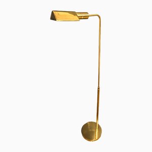 Brass Reading Floor Lamp, 1980s