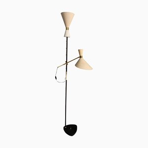 Floor Lamp Mod. Pelikan N. 2097 in Metal and Brass attributed to J. T. Kalmar for Kalmar, Austria, 1950s