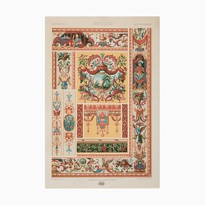 Albert-Charles-Auguste Racinet, Decorative Motifs, Lithograph, 19th Century