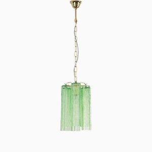 Vintage Italian Hanging Light in Green Murano, 1990s