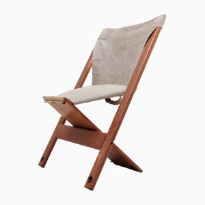 Vintage Wooden Folding Chair by Giovanni Offredi, 1970s