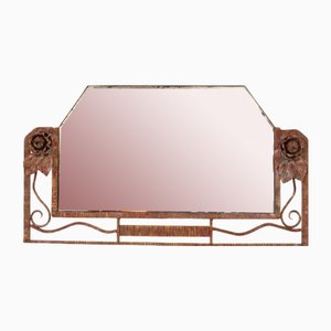 French Art Deco Iron Mirror, 1920s