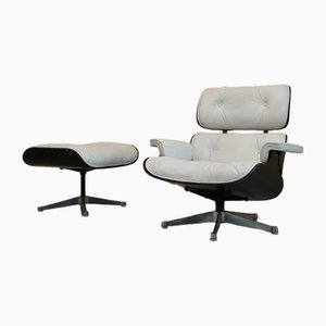 Vintage Lounge Chair and Ottoman by Charles and Ray Eames for LCF, 1970, Set of 2