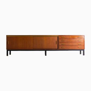 Credenza Mid-Century in teak e ottone, anni '60