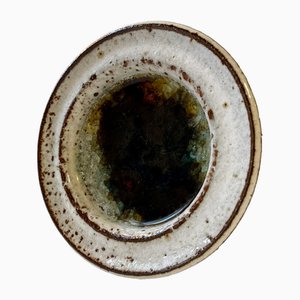 Modern Danish Sea of Glaze Stoneware Dish, 1970s