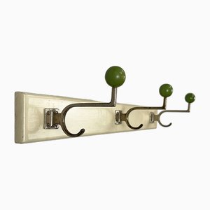 Small Coat Rack in White and Green, 1920s