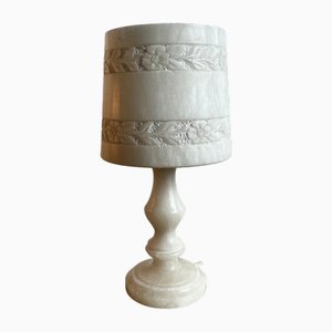 Lámpara de mesa vintage de alabastro, años 70