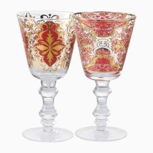 Damascus Wine Glass by Livellara, Set of 2