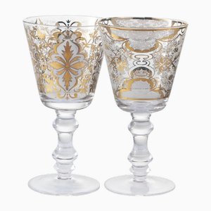Damasco White Chalice Glasses by Livellara, Set of 2