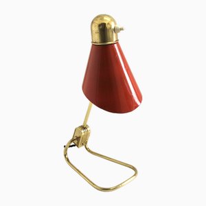 Verstellbare französische Mid-Century Tisch- oder Schreibtischlampe aus Messing von Jumo, 1950er