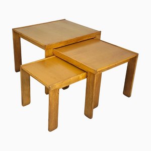 Couchtische aus Holz 777 Modell von Afra E Tobia Scarpa für Cassina, 1960er, 3er Set