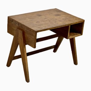 Kleiner Schreibtisch aus Teakholz von Pierre Jeanneret, 1952