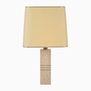 Vintage Table Lamp in Travertine Brass by Fratelli Mannelli for Fratelli Mannelli, Italy, 1970s