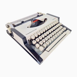 Vintage Olympia Traveler De Luxe Typewriter with Case, 1970s