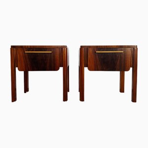 Tables de Chevet Art Déco, 1930, Set de 2