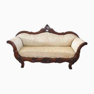 Mid 19th Century Carved Walnut Sofa