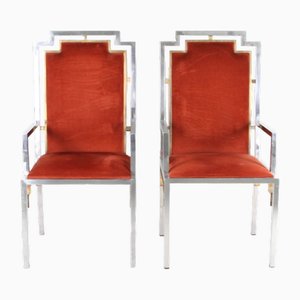 Vintage Red Armchairs, 1970s, Set of 2