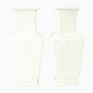 Hellgrüne Chinesische Vasen, 2er Set