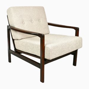 Fauteuil Beige Bouclé par Z. Baczyk, 1970s