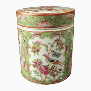 Rose Medallion Lidded Jar, 1800s