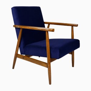 Vintage Like Fox Easy Chair in Navy Blue, 1970s