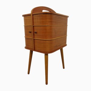 German Teak Sewing Box, 1950s