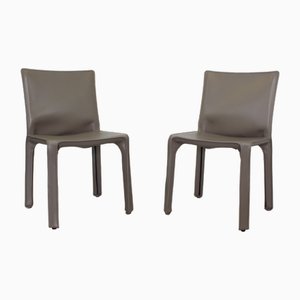 Cab 412 Chairs by Mario Bellini Cassina for Cassina, Set of 2
