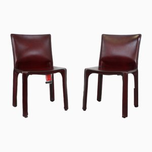 Cab 412 Chairs by Mario Bellini Cassina for Cassina, Set of 2