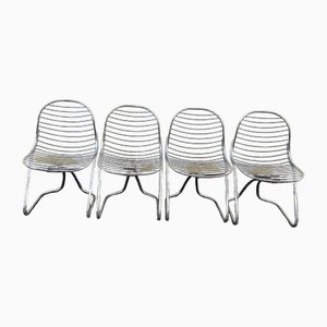 Steel Garden Chairs by Gastone Rinaldi for Rima, Set of 4