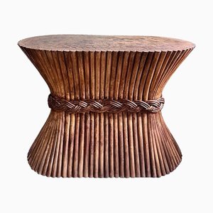 Vintage Auxiliar Bamboo Table