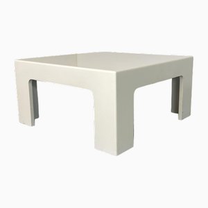 Space Age Modernist White Coffee Table by Marc Berthier, 1970s