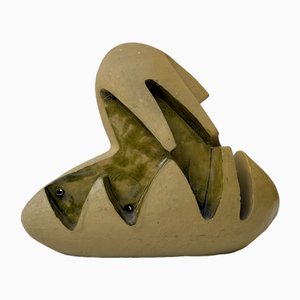 Surrealist Entity in Glazed Ceramic by Aksel Hansen, 1960s