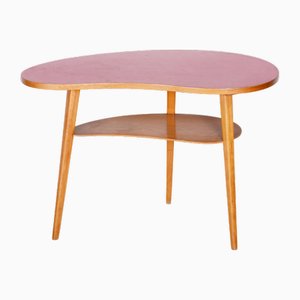 Mid-Century Original Small Table in Beech & Formica, Czech, 1950s