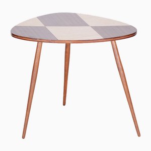 Mid-Century Original Small Table in Beech & Formica, Czech, 1950s