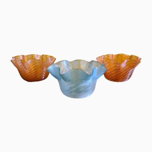 Victorian Glass Finger Bowls from Stevens & Williams, 1890, Set of 3